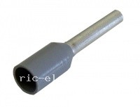 Core cable ends insulated, 0.75mm2, 8mm, grey